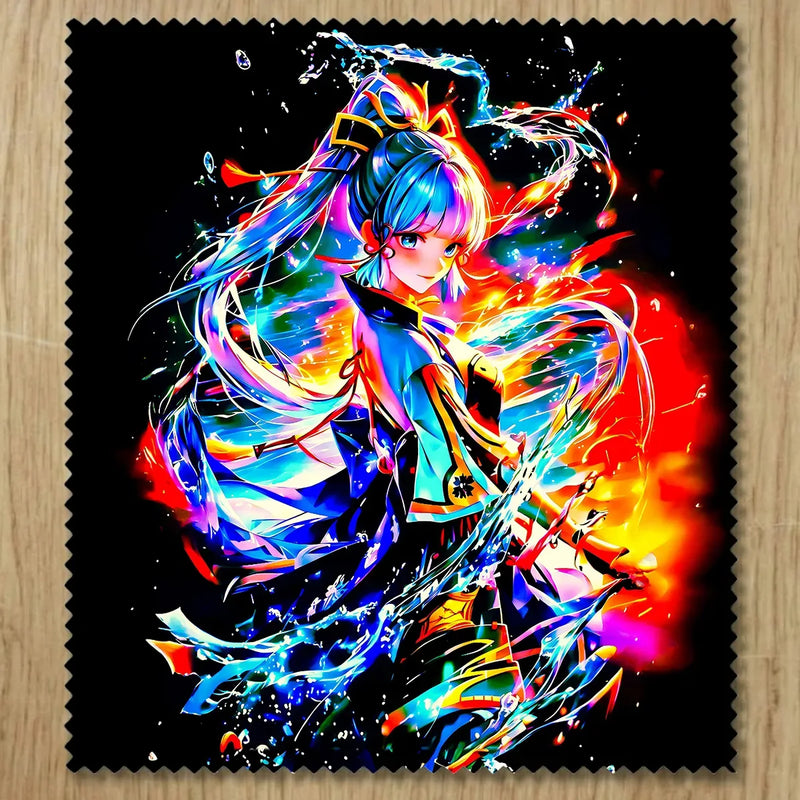 Chiffonnette Ayaka Genshin Impact illustrée à la main en Anjou