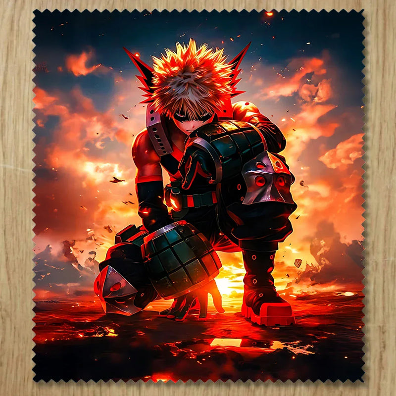 Chiffonnette Bakugo My Hero Academia illustrée à la main en Anjou