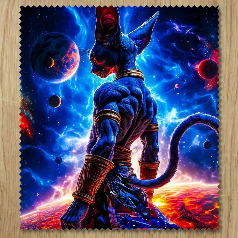 Chiffonnette Beerus Dragon Ball illustrée à la main en Anjou