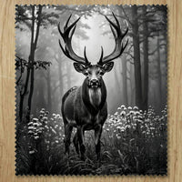 Chiffonnette Cerf Noir et Blanc