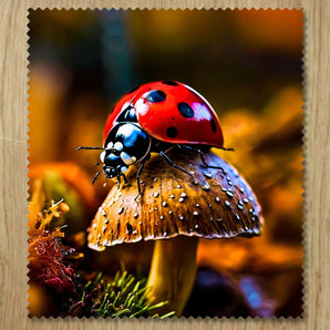 Chiffonnette Coccinelle illustrée à la main en Anjou
