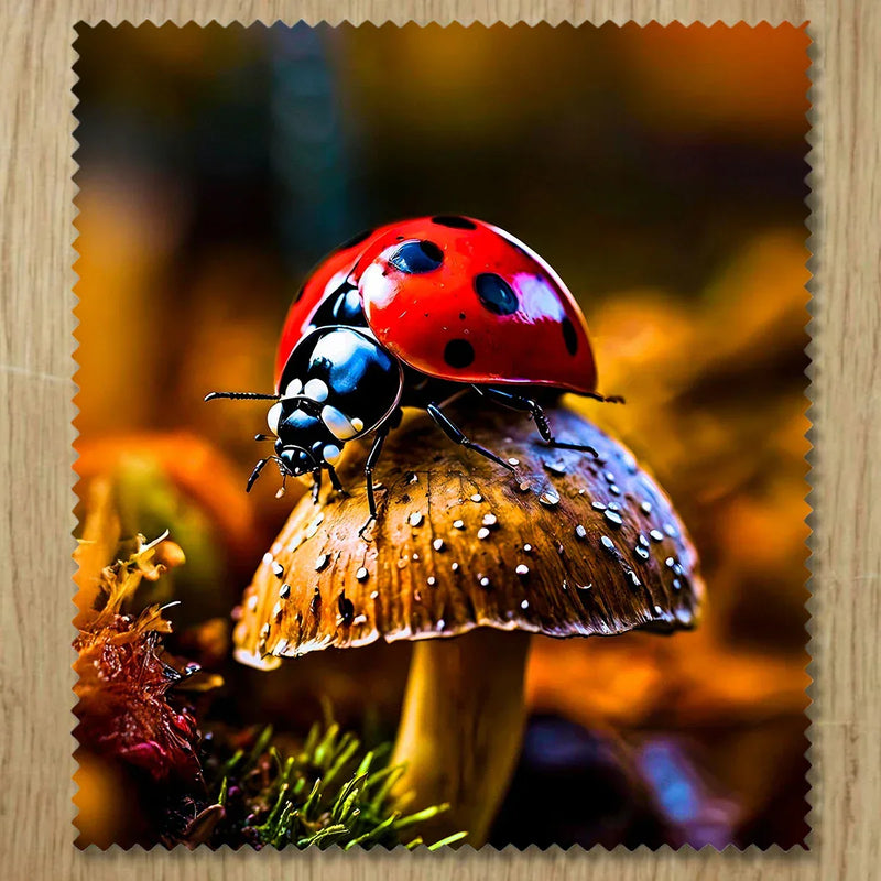 Chiffonnette Coccinelle illustrée à la main en Anjou