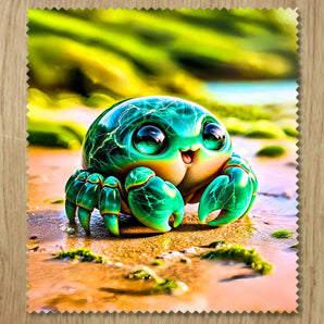 Chiffonnette Crabe illustrée à la main en Anjou