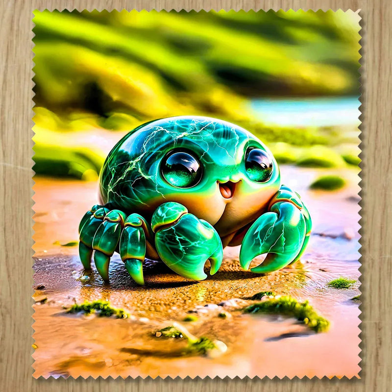 Chiffonnette Crabe illustrée à la main en Anjou