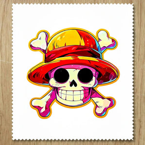Chiffonnette Drapeau One Piece illustrée à la main en Anjou