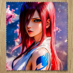 Chiffonnette Erza Fairy Tail illustrée à la main en Anjou