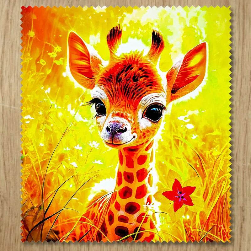 Chiffonnette Girafe illustrée à la main en Anjou