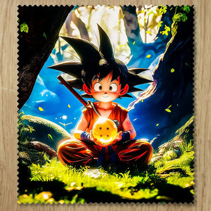 Chiffonnette Goku Enfant Dragon Ball illustrée à la main en Anjou