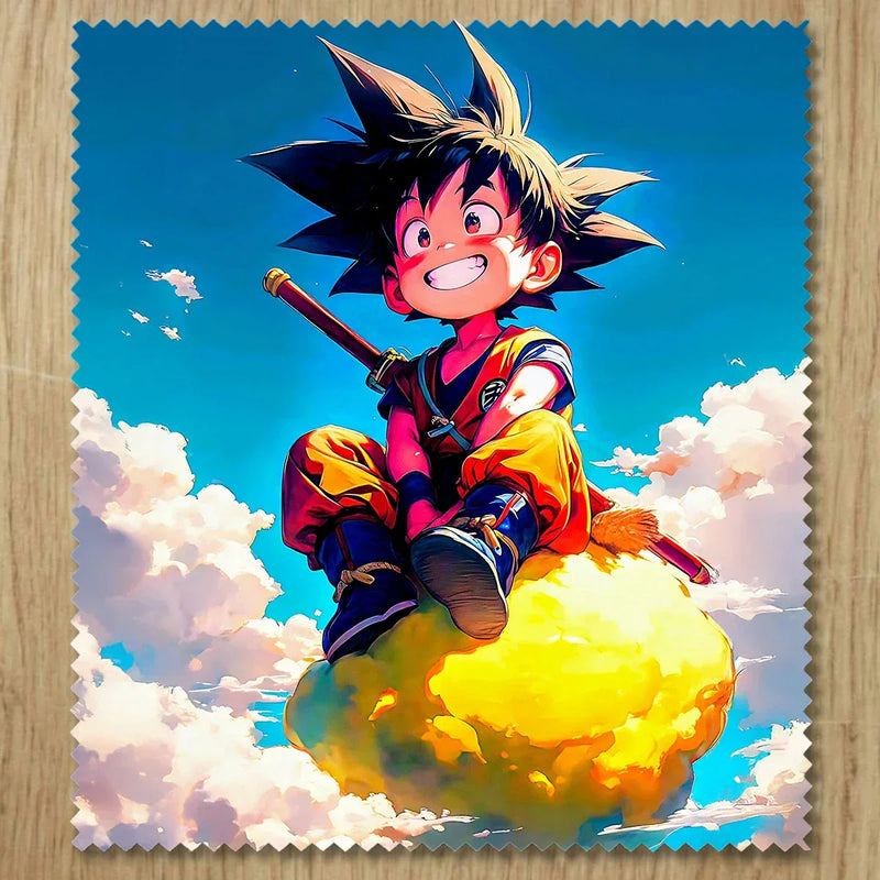 Chiffonnette Goku Nuage Magique Dragon Ball illustrée à la main en Anjou