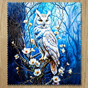 Chiffonnette Hibou illustrée à la main en Anjou