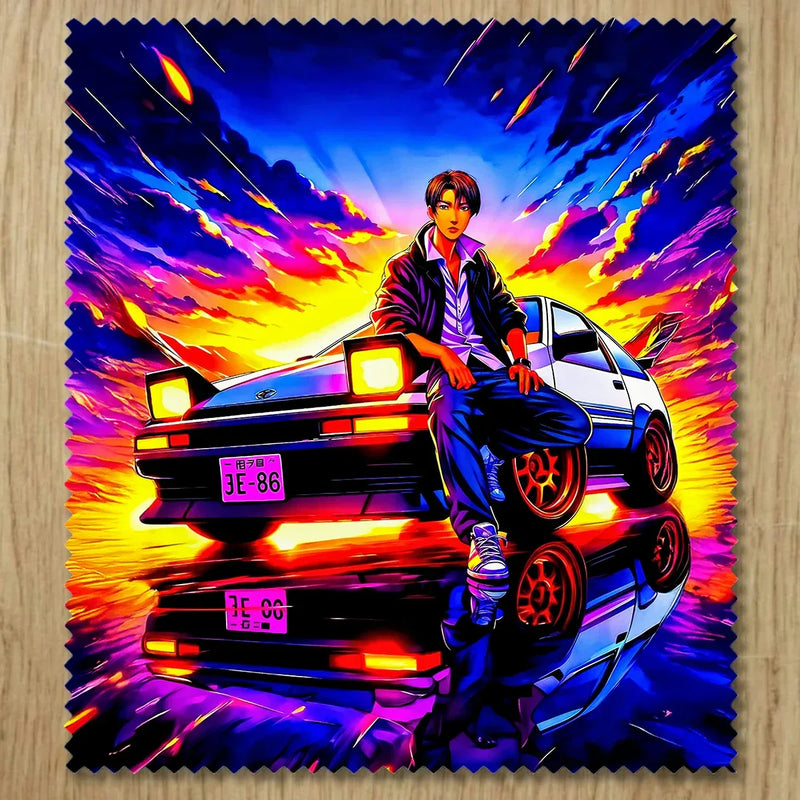 Chiffonnette Initial D illustrée à la main en Anjou