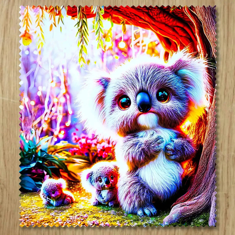 Chiffonnette Koala illustrée à la main en Anjou