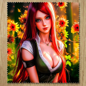 Chiffonnette Kushina Naruto illustrée à la main en Anjou