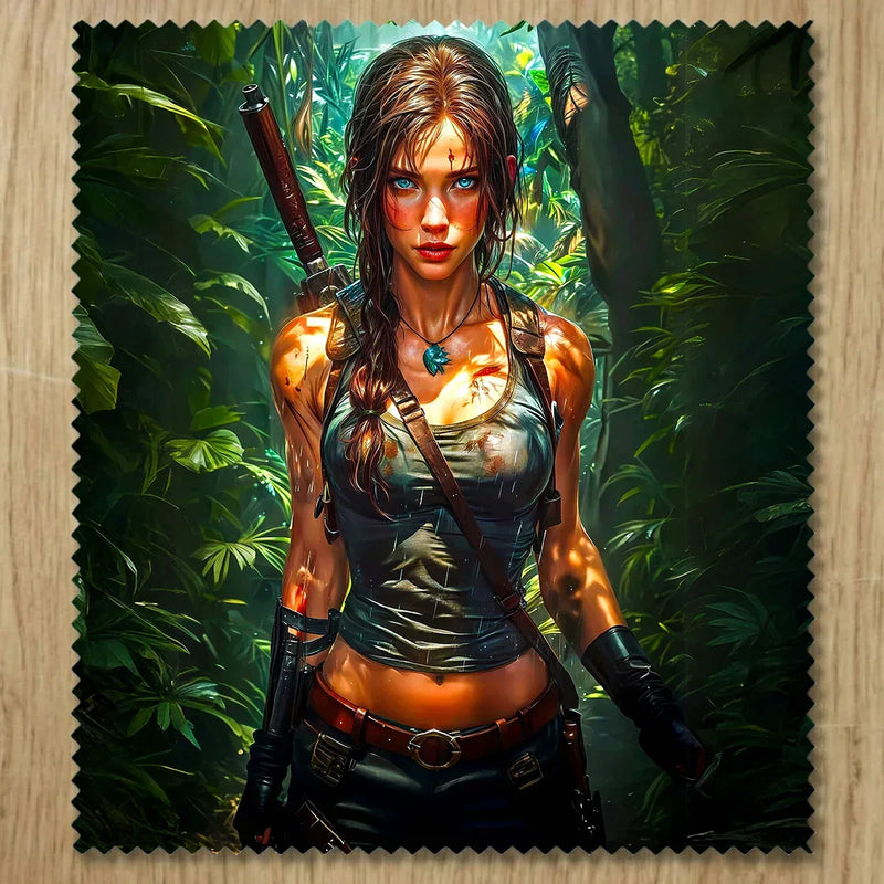 Chiffonnette Lara Croft illustrée à la main en Anjou
