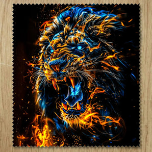 Chiffonnette Tête de Lion illustrée à la main en Anjou
