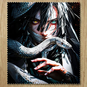 Chiffonnette Obanai Demon Slayer illustrée à la main en Anjou