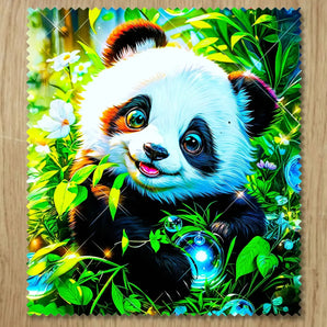 Chiffonnette Panda illustrée à la main en Anjou