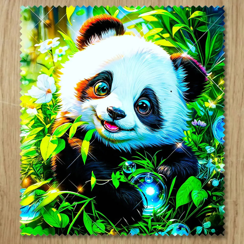 Chiffonnette Panda illustrée à la main en Anjou