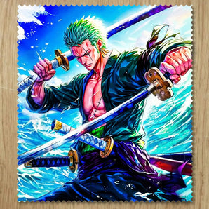 Chiffonnette Zoro One Piece illustrée à la main en Anjou