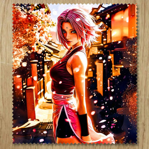 Chiffonnette Sakura Naruto illustrée à la main en Anjou