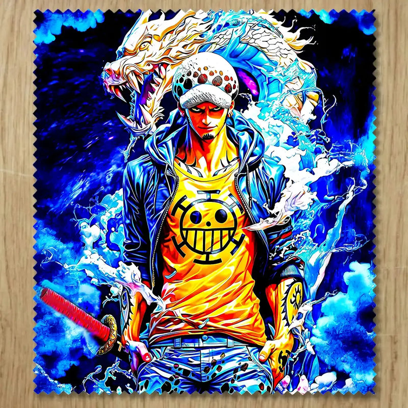 Chiffonnette Trafalgar Law One Piece illustrée à la main en Anjou