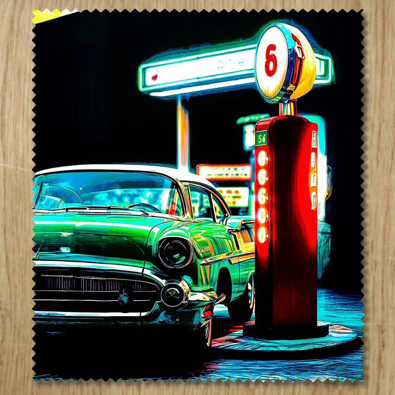 Chiffonnette Voiture Vintage illustrée à la main en Anjou