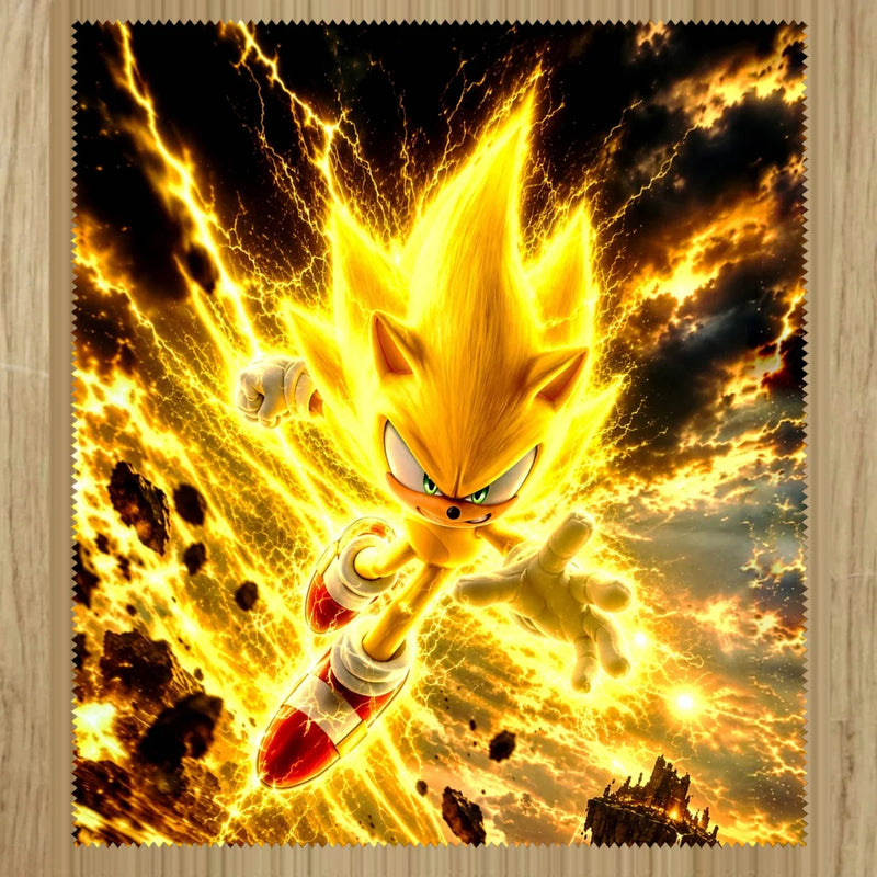 Chiffonnette Super Sonic illustrée à la main en Anjou