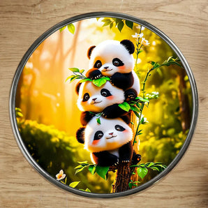 Magnet Bébés Pandas illustré à la main en Anjou
