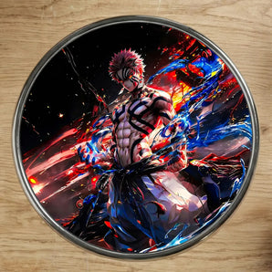 Magnet Akaza Demon Slayer illustré à la main en Anjou