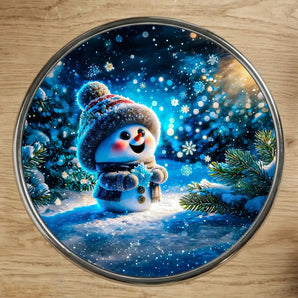 Magnet Bonhomme de Neige Mignon illustré à la main en Anjou