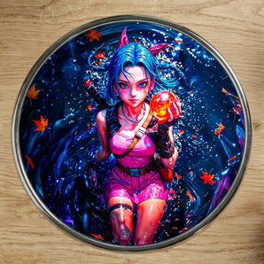 Magnet Bulma Dragon Ball illustré à la main en Anjou