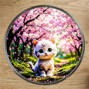 Magnet Chaton illustré à la main en Anjou