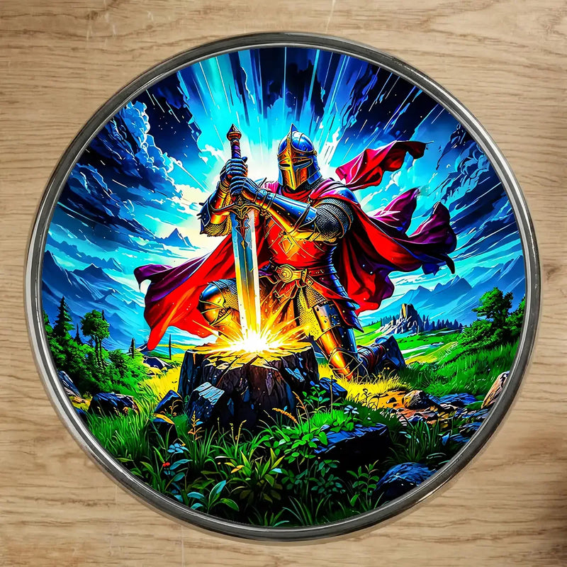 Magnet Chevalier illustré à la main en Anjou
