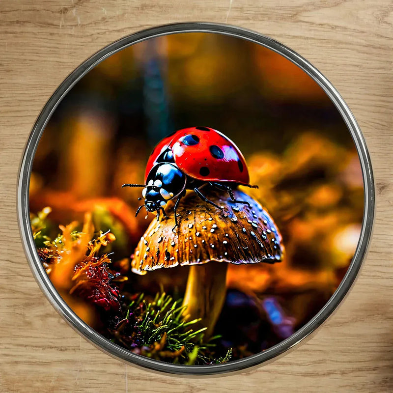 Magnet Coccinelle illustré à la main en Anjou