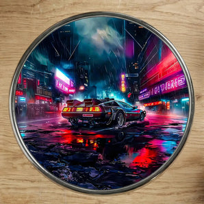 Magnet Retour vers le Futur illustré à la main en Anjou