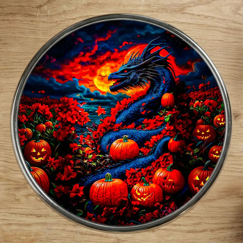 Magnet Dragon Halloween illustré à la main en Anjou