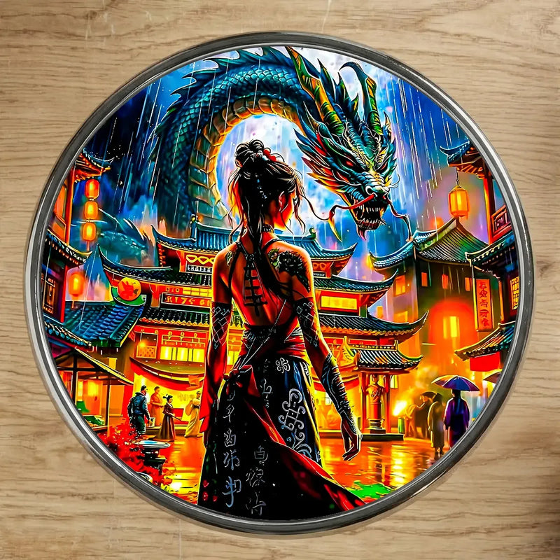 Magnet Dragon Japonais illustré à la main en Anjou