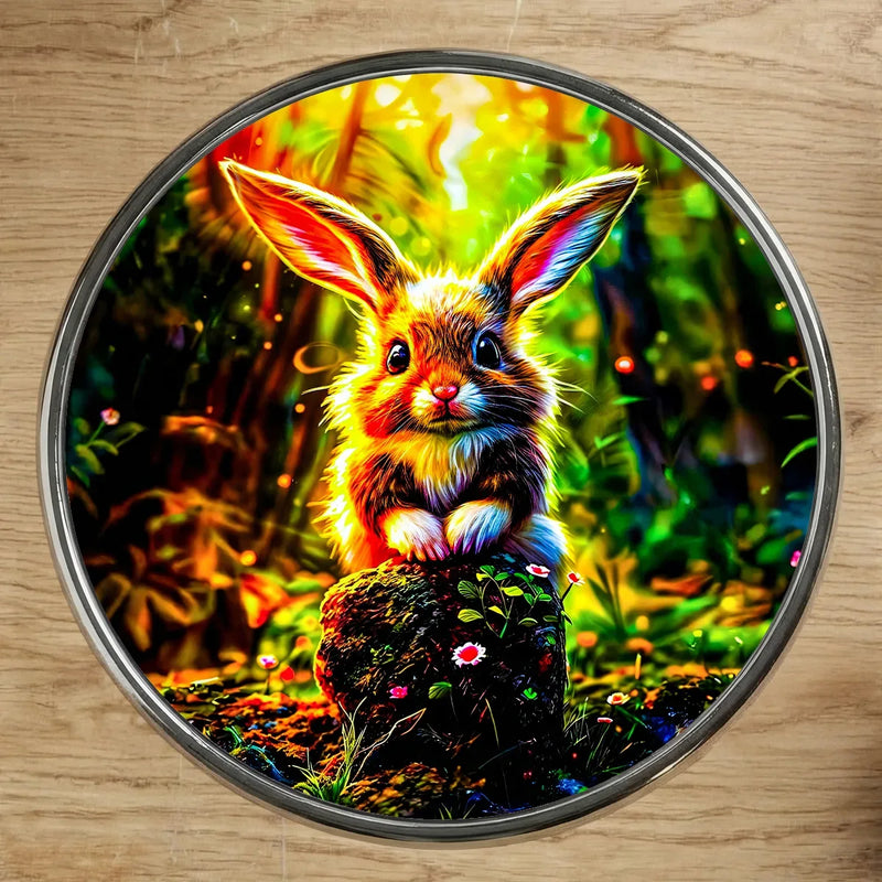 Magnet Lapin Forêt illustré à la main en Anjou