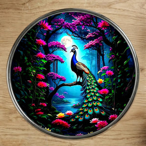 Magnet Paon illustré à la main en Anjou