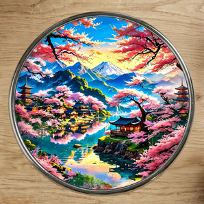 Magnet Cerisier Japonais illustré à la main en Anjou