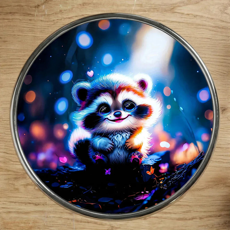 Magnet Raton Laveur illustré à la main en Anjou