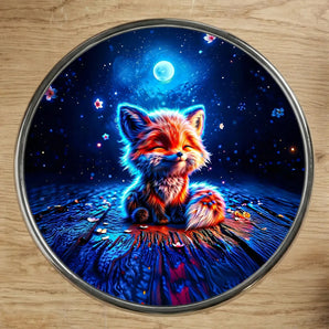 Magnet Renard Lune illustré à la main en Anjou