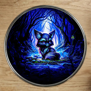 Magnet Renard Sombre illustré à la main en Anjou