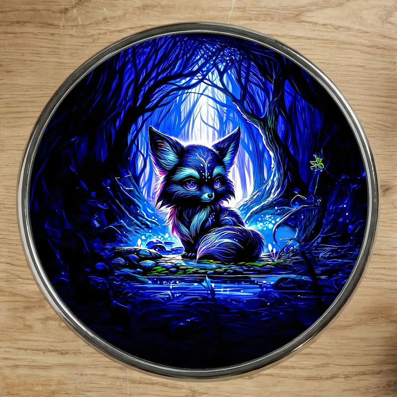 Magnet Renard Sombre illustré à la main en Anjou