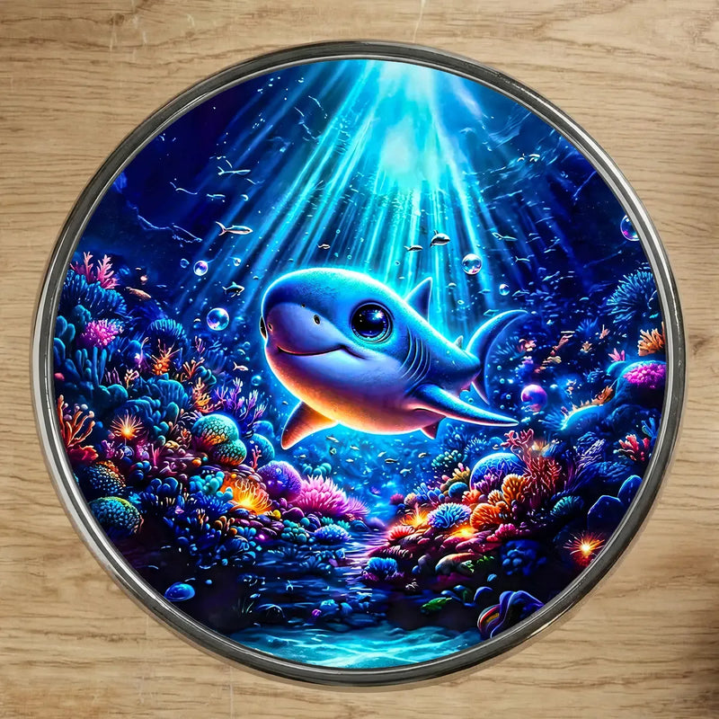 Magnet Requin illustré à la main en Anjou