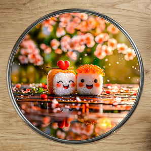 Magnet Sushi illustré à la main en Anjou