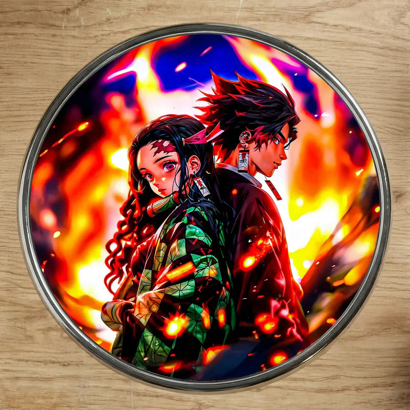 Magnet Tanjiro X Nezuko Demon Slayer illustré à la main en Anjou