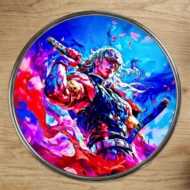 Magnet Tengen Uzui Demon Slayer illustré à la main en Anjou