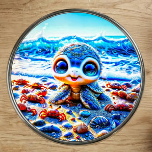 Magnet Tortue illustré à la main en Anjou