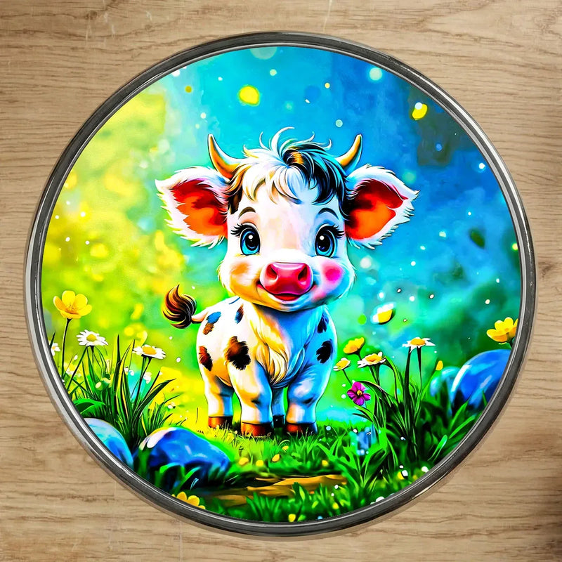 Magnet Vache illustré à la main en Anjou